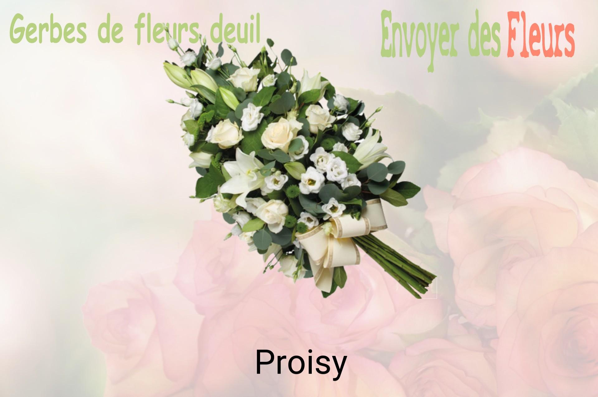 Gerbe de fleurs de deuil livrée à Proisy